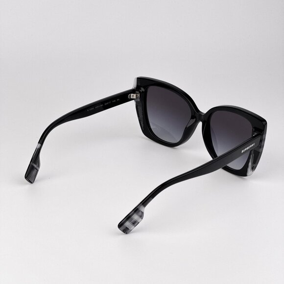 Burberry MARYL Cat Eye Sunglasses BE4393 40518G Black White Black Grey Gradient main image 4